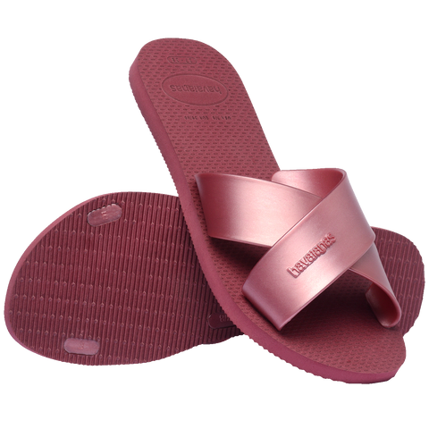 Chinelo Havaianas Aqua Metallic Amaranto