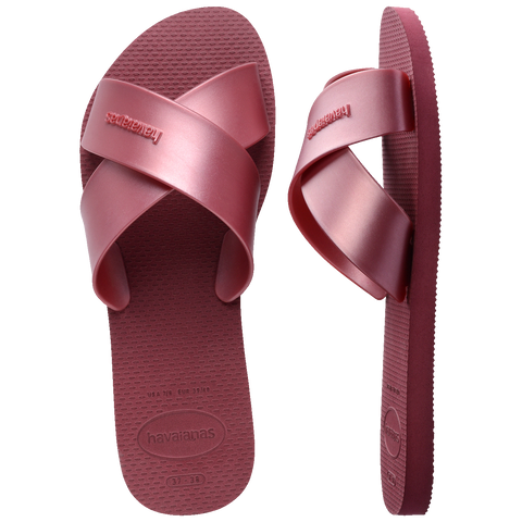 Chinelo Havaianas Aqua Metallic Amaranto