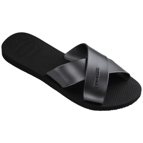 Chinelo Havaianas Aqua Metallic Preto