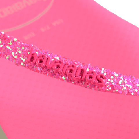 Chinelo Havaianas Slim Square Glitter Neon
