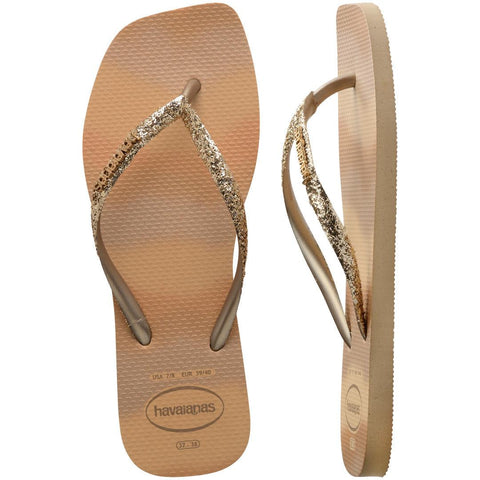 Chinelo Havaianas Square Glitter Party
