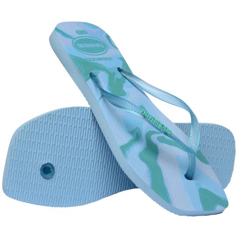 Chinelo Havaianas Slim Square Jelly Azul Lavanda