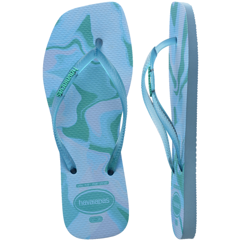 Chinelo Havaianas Slim Square Jelly Azul Lavanda