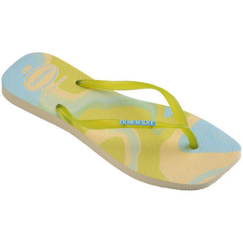 Chinelo Havaianas Slim Square Jelly Buttercream