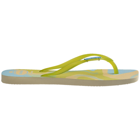 Chinelo Havaianas Slim Square Jelly Buttercream