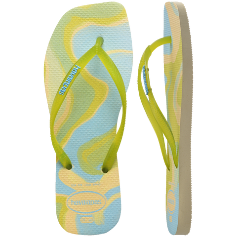 Chinelo Havaianas Slim Square Jelly Buttercream