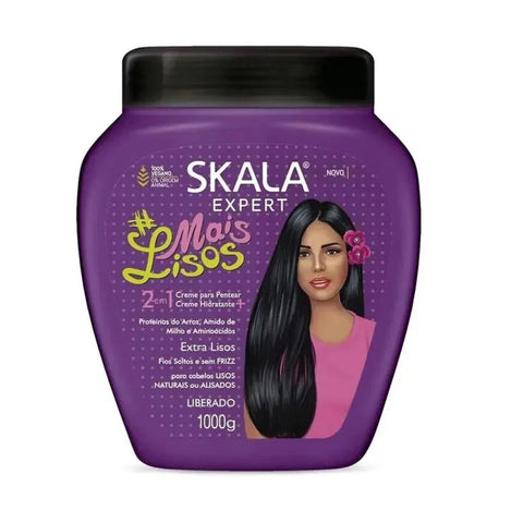 Máscara Creme Tratamento Cabelo Mais Lisos Skala Pote 1kg