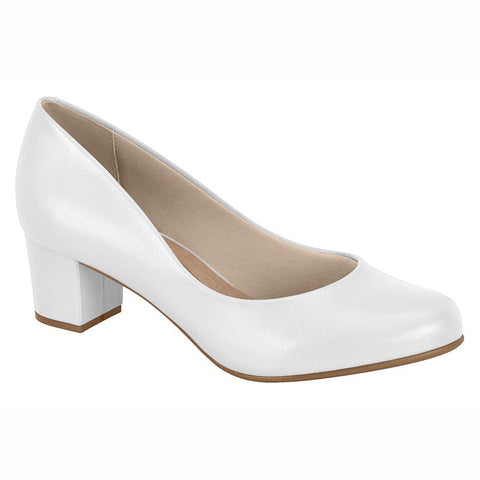 Scarpin Beira Rio 4777-409 Salto Bloco Branco