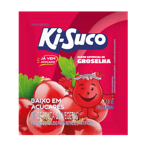 Refresco em Pó Ki-Suco Groselha Caixa 15x15g (225g)
