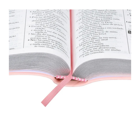 Bíblia Sagrada Letra Gigante Pink - Almeida Revista E Atualizada - PT-BR