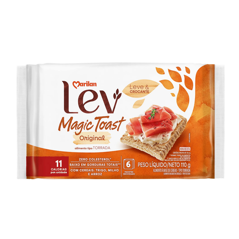 Kit 3 Torrada Lev Magic Toast Original 110g