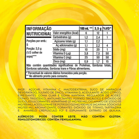 Refresco Em Po Tang Maracuja - Display 18x18g