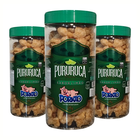 Kit torresmo pururuca Porkão 3x120g - Sabores