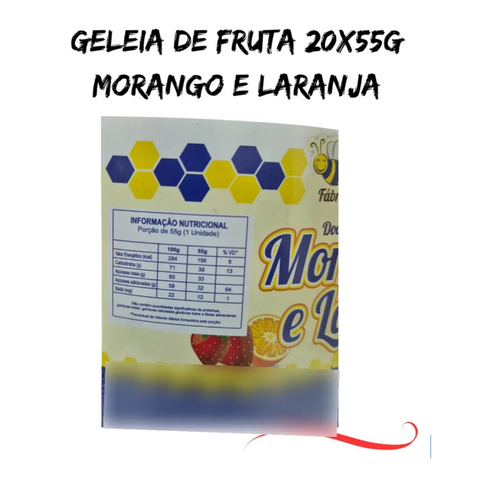 Geleia D´Água Tradicional 55g C/ 20 Unidades - Vica Doces
