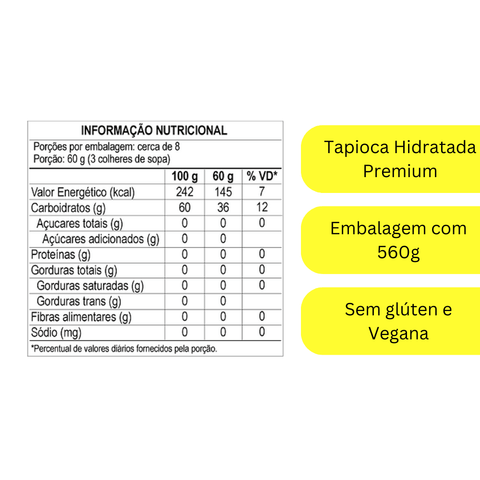 TAPIOCA DELIOCA PREMIUM 560G DATERRINHA