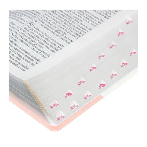 Bíblia Sagrada Letra Gigante Pink - Almeida Revista E Atualizada - PT-BR