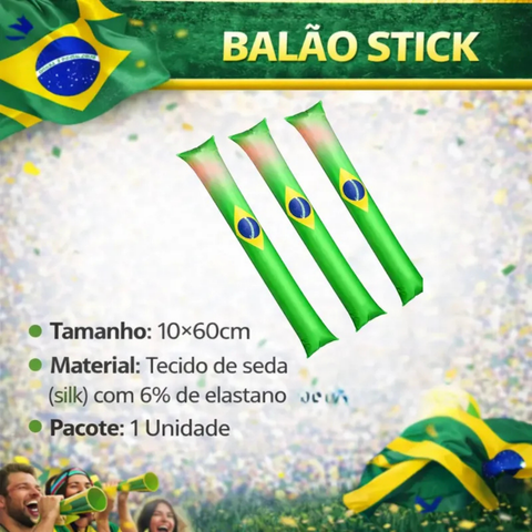 Kit Torcedor Brasil Completo 5 Itens Copa do Mundo 2026