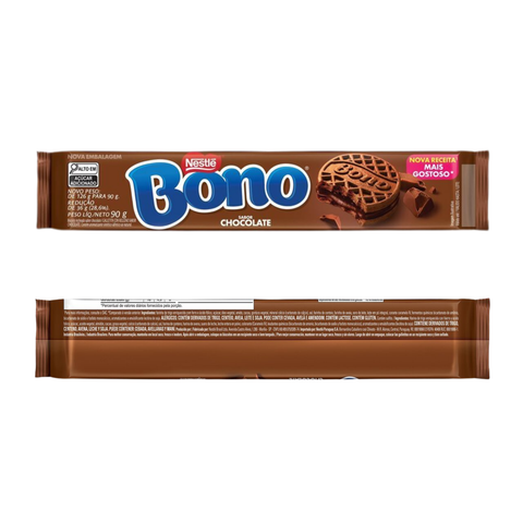 Biscoito Recheado Chocolate BONO® 3x90G