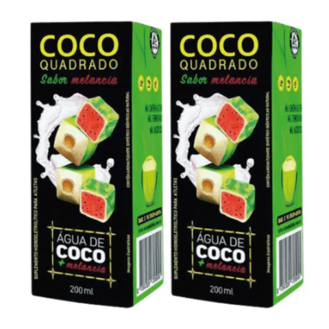 Água de coco Saborizada - Coco Quadrado - 2x200ml
