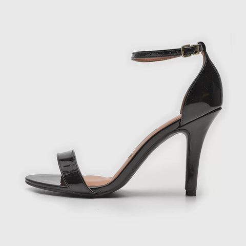 Sandália Vizzano 6249-452 Salto Alto Preto Verniz