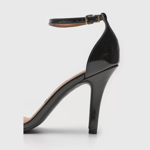 Sandália Vizzano 6249-452 Salto Alto Preto Verniz