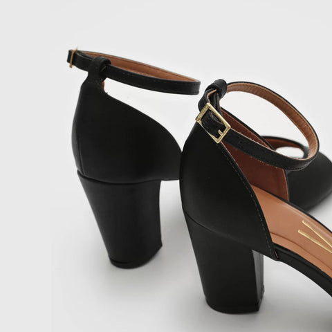 Sandália Vizzano 6262-406 Salto Bloco Preto Napa