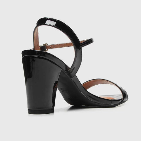 Sandália Vizzano 6262-474 Salto Bloco Preto Verniz