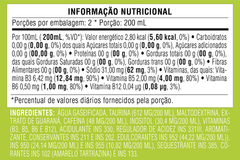 Energético Baly® Maçã Verde Sem Açúcar Lata