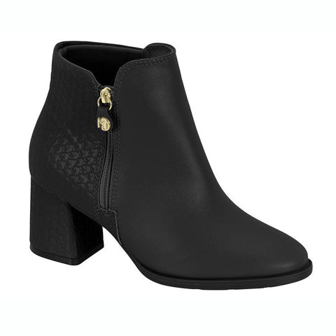 Bota Cano Curto Modare 7078-101 Salto Baixo Preta