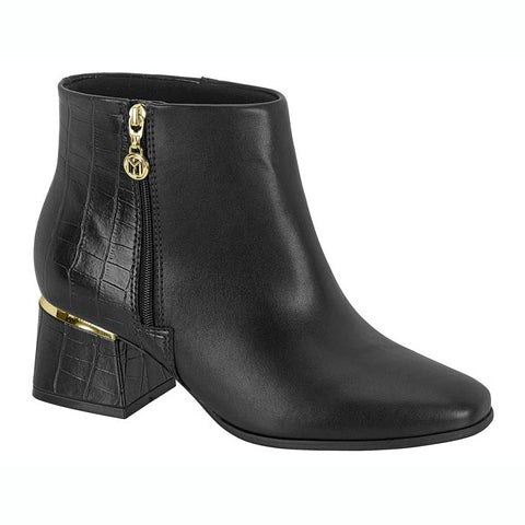 Bota Cano Curto Modare 7082-101 Salto Baixo Preta
