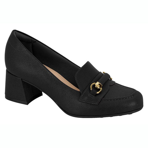 Mocassim Modare 7373-118 Salto Bloco Napa Preto