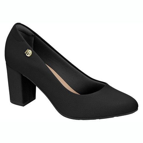 Scarpin Modare 7377-105 Salto Bloco Napa Preto