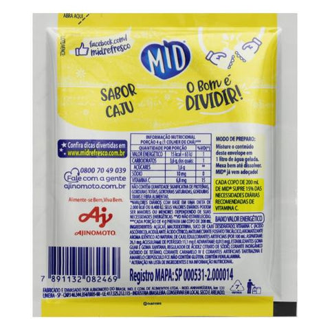 Suco Em Pó Mid Sabor Caju - 15x20g