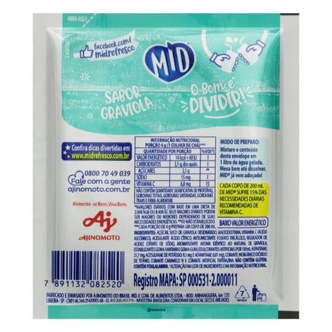 Suco Em Pó Mid Sabor Graviola - 15x20g