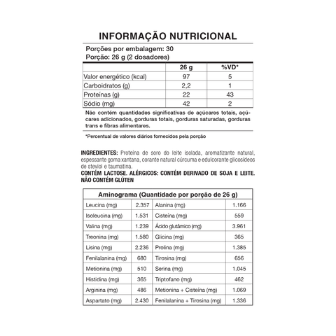 Whey Isolado Baunilha 780g - BioHelp
