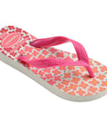Havaianas Kids Flores Branco Rosa - MEUBRASILONLINE