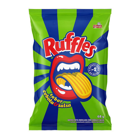 Salgadinho sabor Cebola e Salsa Ruffles Elma Chips 68g