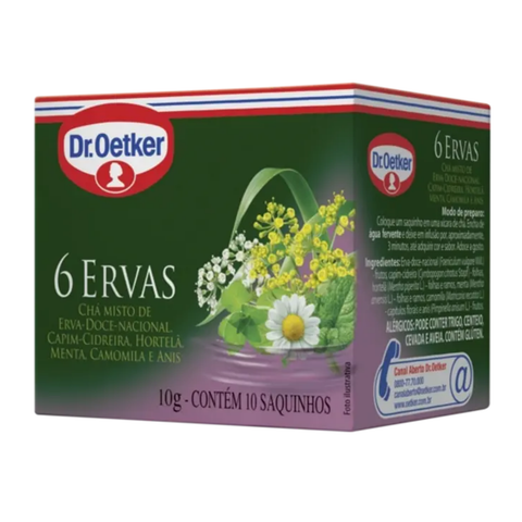 Chá Ervas - 10 sachês - Dr Oetker - Sabores