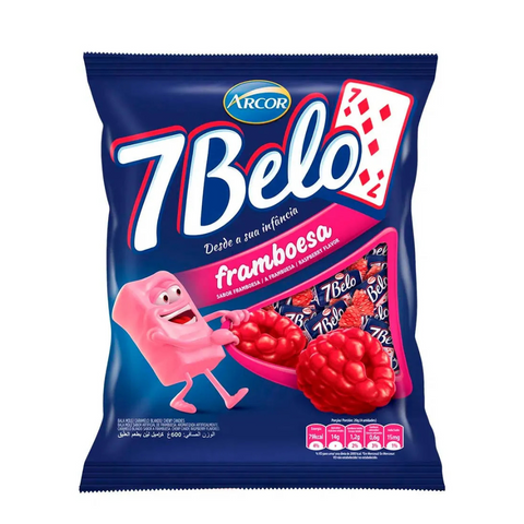 Bala Sete Belo Framboesa Arcor 500g