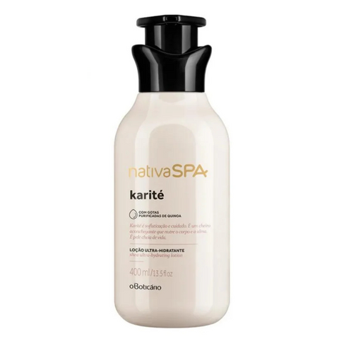 Loção ultra hidratante Corporal Nativa SPA Karité Boticario 400 Ml