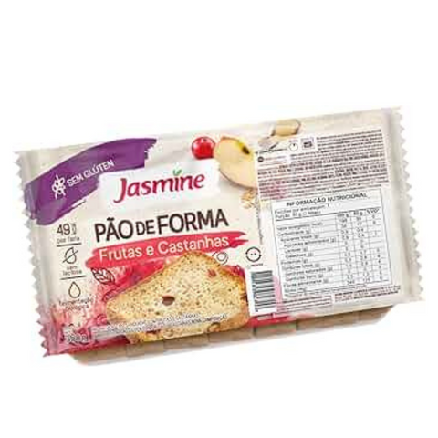 Pão Sem Glúten de Frutas e Castanhas Jasmine 350g