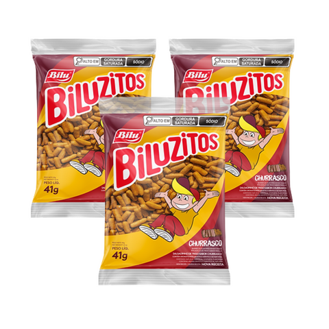 KIT 3 BILUZITOS SALGADINHO DE TRIGO 41G