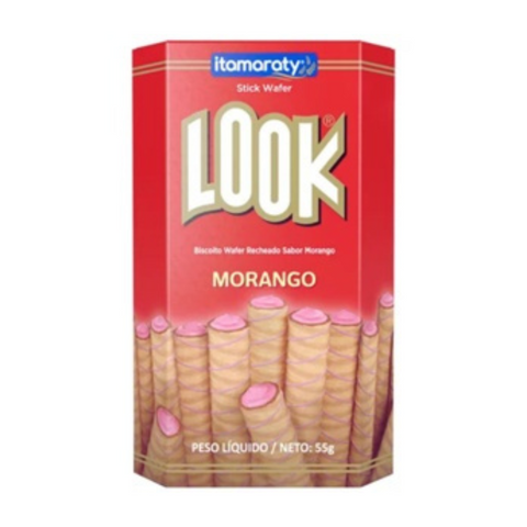 Biscoito Wafer Look Morango Itamaraty 55g