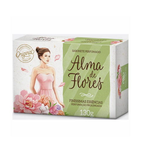 Sabonete Perfumado Alma De Flores Em Barra 130g Fragrâncias