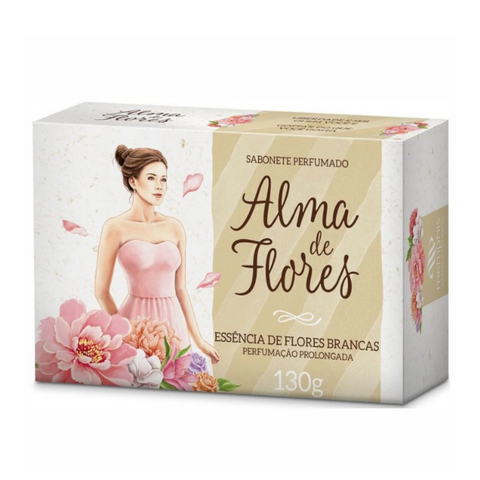 Sabonete Perfumado Alma De Flores Em Barra 130g Fragrâncias