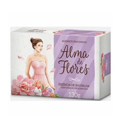 Sabonete Perfumado Alma De Flores Em Barra 130g Fragrâncias