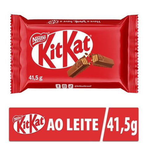 Nestlé Kitkat Barra de Chocolate Ao Leite Wafer Kitkat 41,5g Nestlé