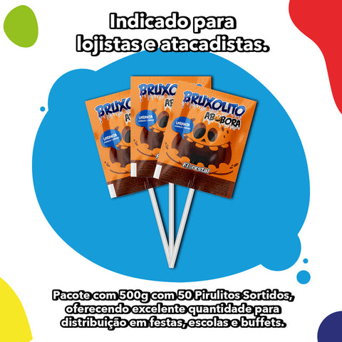 Florestal Bruxolito Pirulito - Laranja e Uva - Unidade - 1 - 50 - 10 g (Inclui: É livre de glúten)