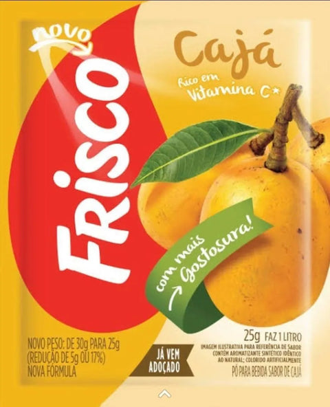 Refresco Em Pó Frisco Cajá 25gr - Kit Com 15