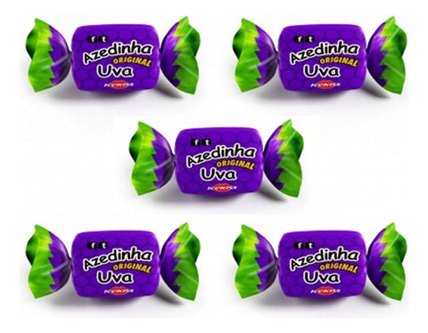 Bala Mastigável Azedinha Uva Icekiss Pacote 500g